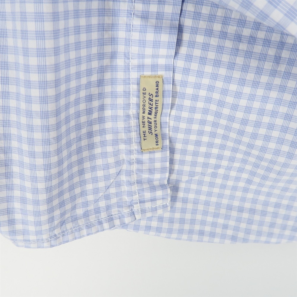 Scotch and Soda Shirt Mens XL Blue Plaid Long Sleeve Roll Tab Cotton Flip Cuff - Picture 6 of 16